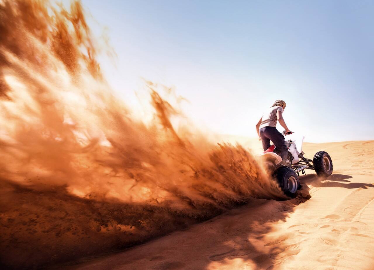 Desert dirt biking in Abu Dhabi