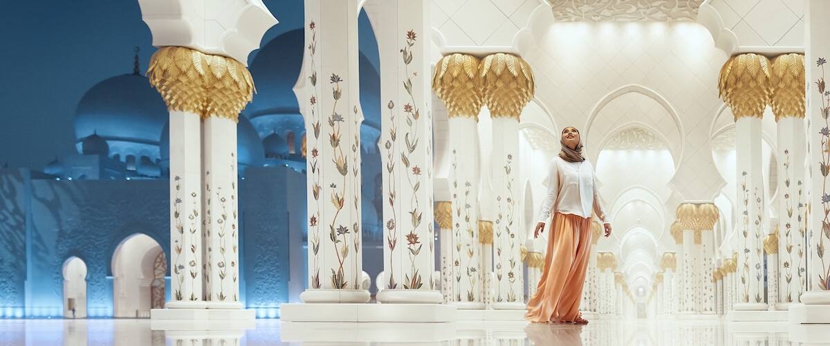 view of abu dhabi from the water