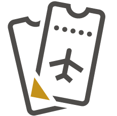 book rail and fly icon