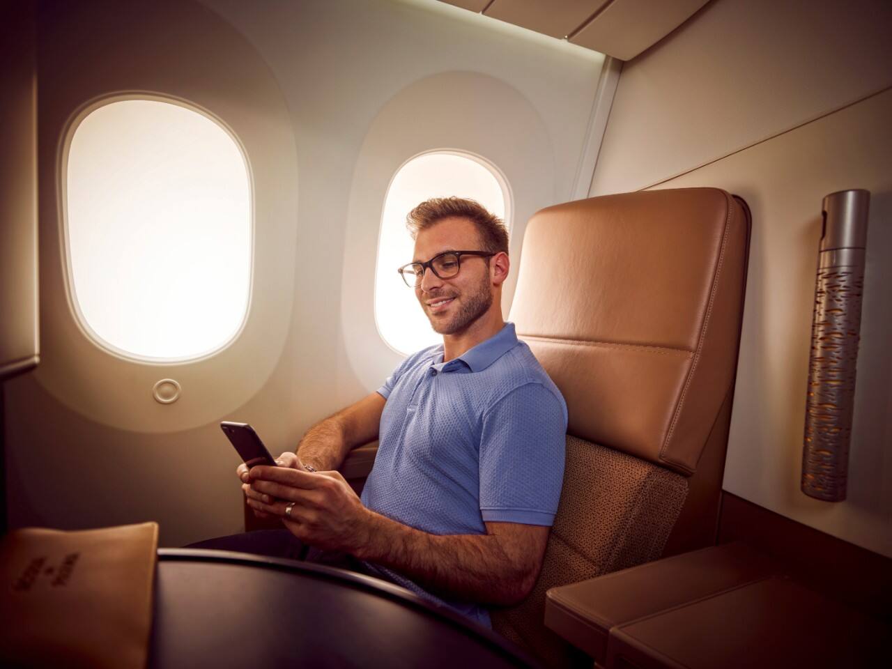 Male guest in Business class