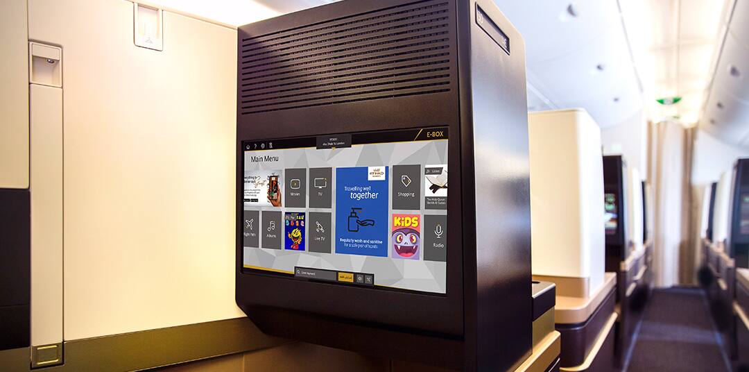 развлечения в полете Etihad