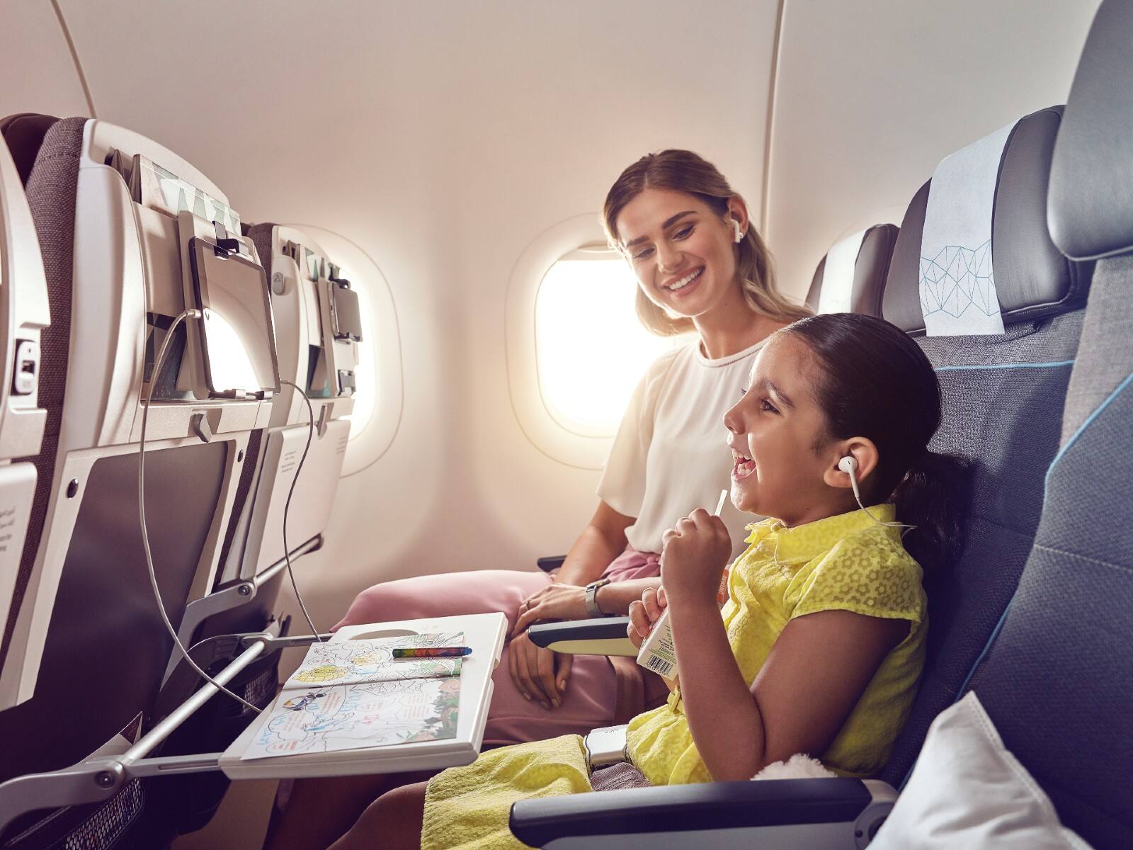 Cabin crew and guest