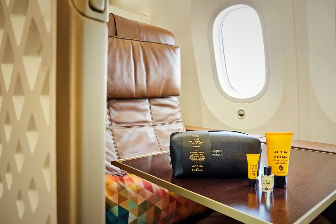 etihad aqua di parma amenity kit