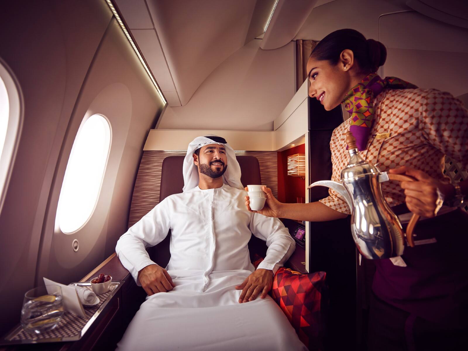 emirati coffe in etihad first cabin